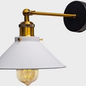 Rys Retro Çap 23 cm Metal Dekoratif Mafsallı Akrobatik Beyaz Duvar Aplik