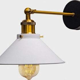 Rys Retro Çap 23 cm Metal Dekoratif Mafsallı Akrobatik Beyaz Duvar Aplik