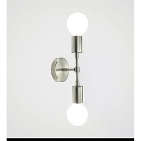 Rys Retro Mat Krom Metal 2'li Dekoratif Rustik Duvar Aplik
