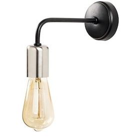 Rys Retro Metal Krom Siyah Dekoratif Modern Duvar Aplik