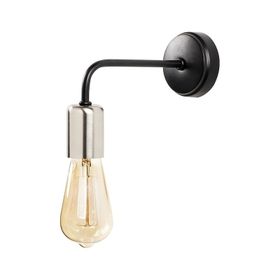 Rys Retro Metal Krom Siyah Dekoratif Modern Duvar Aplik