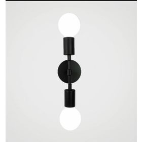 Rys Retro Siyah Metal 2'li Dekoratif Rustik Duvar Aplik