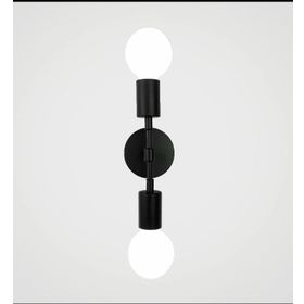 Rys Retro Siyah Metal 2'li Dekoratif Rustik Duvar Aplik