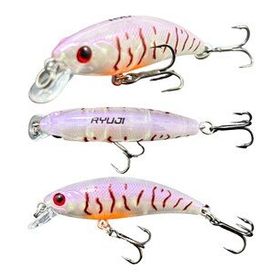Ryuji Baby Minnow Sinking Pink Chart Uv 5 cm 4.5 gr Ivory Maket Yem