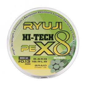 Ryuji Hi-Tech X8 300 m Standart - 0.15 mm Green İp Misina