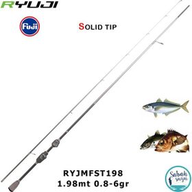 Ryuji Matrıx Fujı 1.98 m 0.8-6 gr Solıd Tip 2 Parça Aji Kamış