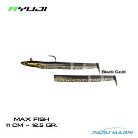 Ryuji Max Fish 11 cm 12.5 gr Black Gold Silikon Yem