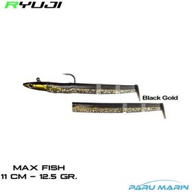 Ryuji Max Fish 11 cm 12.5 gr Black Gold Silikon Yem