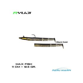 Ryuji Max Fish 11 cm 12.5 gr Black Gold Silikon Yem