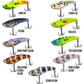 Ryuji Mirror Vib Pink Zebra Glow 15 gr 5.5 cm Jig Yem