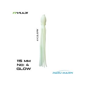 Ryuji Octopus 115 mm 4 Adet No:4 Glow Silikon Yem