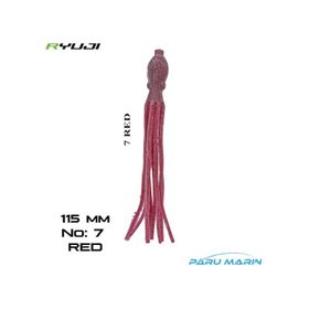 Ryuji Octopus 115 mm 4 Adet No:7 Red Silikon Yem