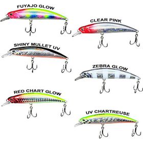 Ryuji Real Jerk Sinking 95 mm 16 gr Zebra Glow Maket Yem