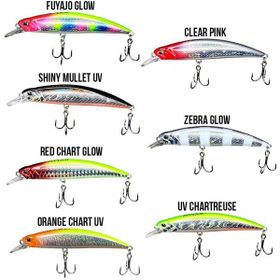 Ryuji Real Jerk Sinking Zebra Glow 9.5 cm 16 gr Maket Balık