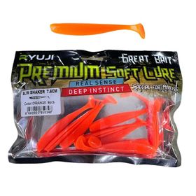 Ryuji Slim Shaker 7.6 cm 9 Adet Orange Silikon Yem