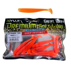 Ryuji Slim Shaker 7.6 cm 9 Adet Orange Silikon Yem