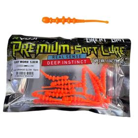 Ryuji Tipsy Worm 5.8 cm 12 Adet Orange Glowy Silikon Yem
