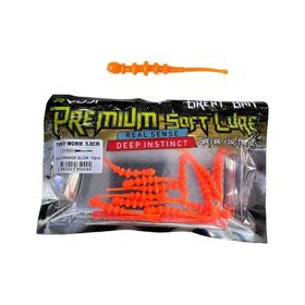 Ryuji Tipsy Worm 5.8 cm 12 Adet Orange Glowy Silikon Yem