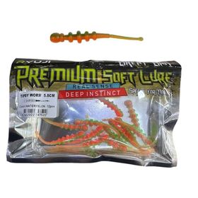 Ryuji Tipsy Worm 5.8 cm 12 Adet Watermelon Silikon Yem
