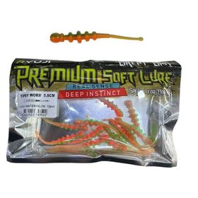 Ryuji Tipsy Worm 5.8 cm 12 Adet Watermelon Silikon Yem