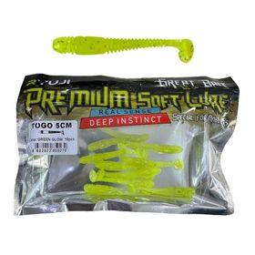Ryuji Togo 10 Adet 5 cm Green Glow Silikon Yem