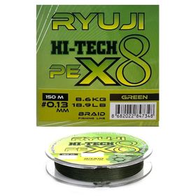 Ryuji X8 150 m 0.13 mm Green İp Misina