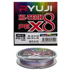 Ryuji X8 150 m 0.13 mm Multi Color İp Misina