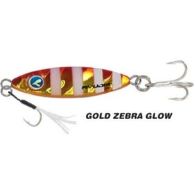 Ryuji Zuby 43 mm 15 gr Gold Zebra Glow Metal Jig Yem
