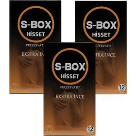 S-Box 12'li Ekstra İnce 3'lü Hisset Prezervatif