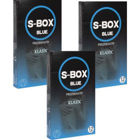 S-Box Blue 12'li Paket 3 Adet 3x12 Classic Prezervatif