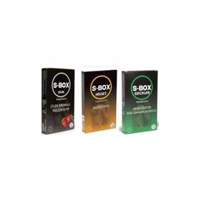 S-Box Çilek 12'li + Hisset + Uzun Geceler Prezervatif Seti