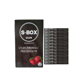 S-Box Çilek Aromalı 12'li Kırmızı Prezervatif