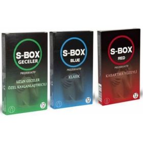 S-Box Klasik 12'li + Red Kabartmalı + Uzun Geceler Prezervatif Seti