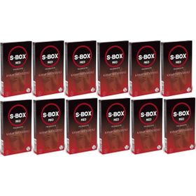S-Box Red 12x12 Paket Kabartma Yüzeyli Prezervatif