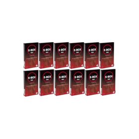 S-Box Red 12x12 Paket Kabartma Yüzeyli Prezervatif