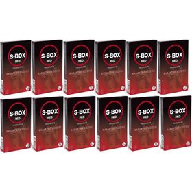S-Box Red 12x12 Paket Kabartma Yüzeyli Prezervatif