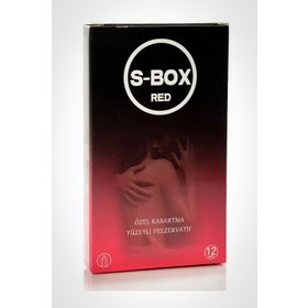 S-Box Red Kabartma Yüzeyli 12'li Prezervatif