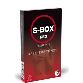 S-Box Red Kabartma Yüzeyli 12'li Prezervatif