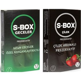 S-Box Uzun Geceler+Çilek Aromalı 12+12 Prezervatif