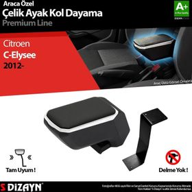 S Dizayn Citroen C-Elysee ABS Gri 2012 Üzeri A+Kalite Çelik Ayaklı Kolçak