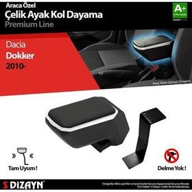 S Dizayn Dacia Dokker ABS Gri 2010 Üzeri A+Kalite Çelik Ayaklı Kolçak