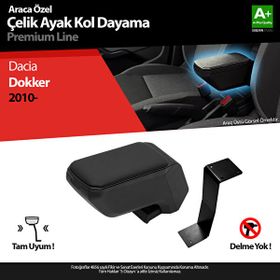 S Dizayn Dacia Dokker ABS Siyah 2010 Üzeri A+Kalite Çelik Ayaklı Kolçak