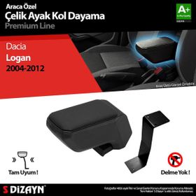 S Dizayn Dacia Logan ABS Siyah 2004-2012 A+Kalite Çelik Ayaklı Kolçak
