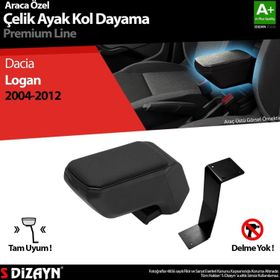 S Dizayn Dacia Logan ABS Siyah 2004-2012 A+Kalite Çelik Ayaklı Kolçak