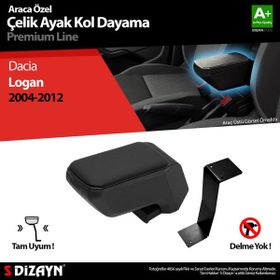 S Dizayn Dacia Logan ABS Siyah 2004-2012 A+Kalite Çelik Ayaklı Kolçak