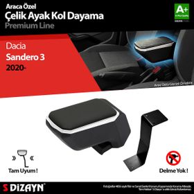 S Dizayn Dacia Sandero ABS Gri 2020 Üzeri A+Kalite Çelik Ayaklı Kolçak