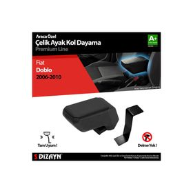 S Dizayn Fiat Doblo ABS Siyah 2006-2012 A+Kalite Çelik Ayaklı Kolçak