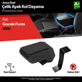 S Dizayn Fiat Punto ABS Siyah 2006 Üzeri A+Kalite Çelik Ayaklı Kolçak