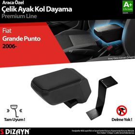 S Dizayn Fiat Punto ABS Siyah 2006 Üzeri A+Kalite Çelik Ayaklı Kolçak