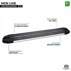 S Dizayn Ford Kuga 3 Newline Krom 183 cm 2020 Üzeri Yan Basamak